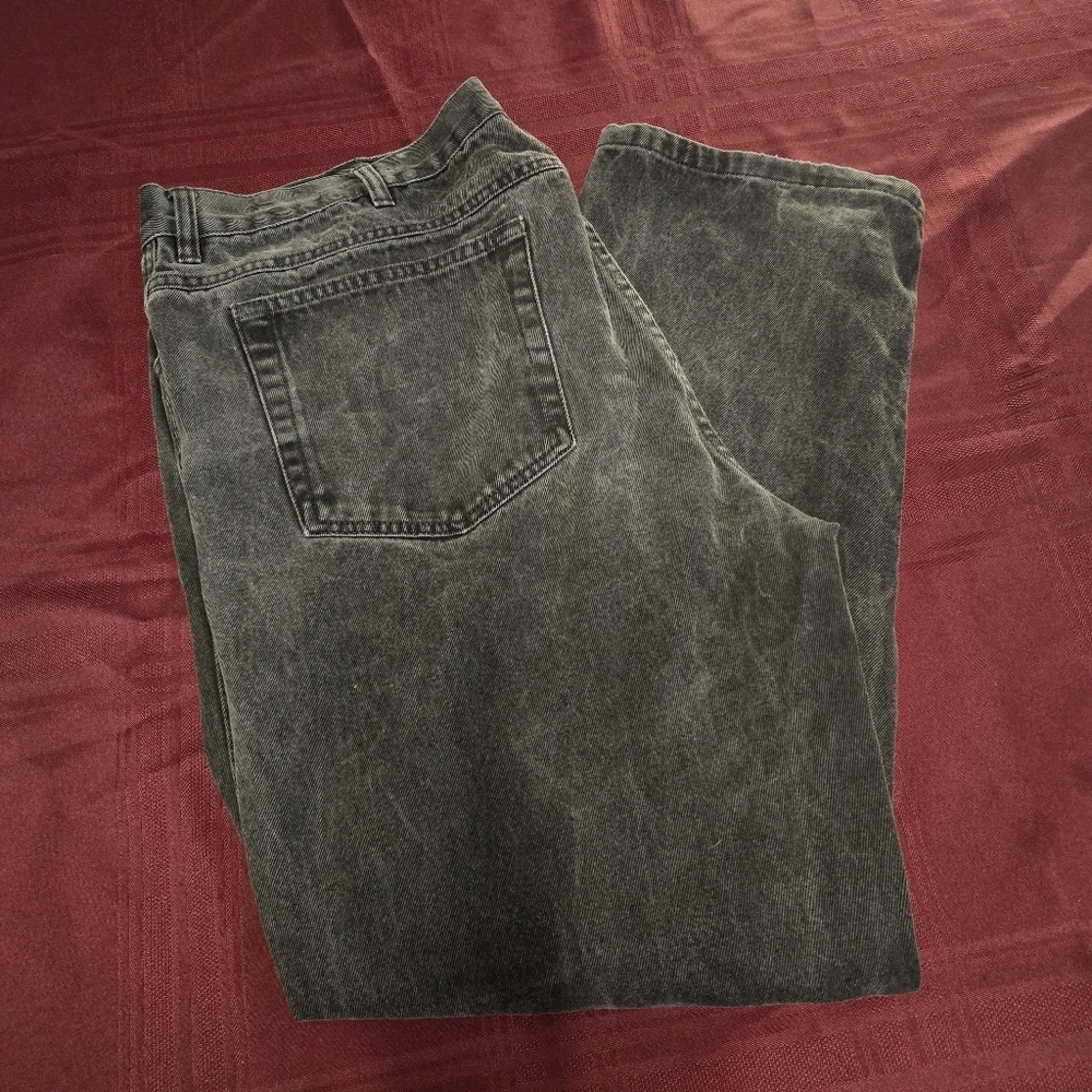 42/32 Penmans Mens Straight Leg Jeans Grey Wash, Gold Hardwear